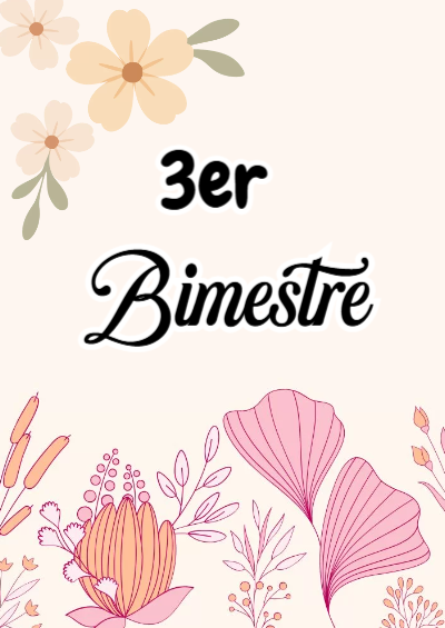 Portada de SEGUNDO BIMESTRE Editable para Imprimir Gratis