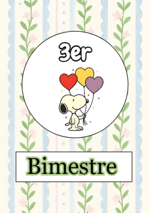 Portada de segundo bimestre para cuaderno para clases - ideal para cuadernos de espiral
