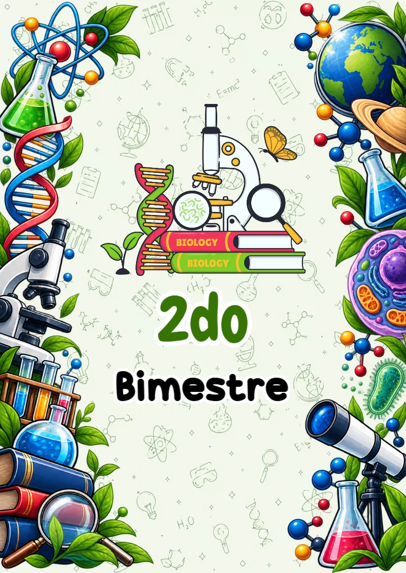 Portada de Segundo Bimestre para cuaderno con estilo infantil - disponible para descarga gratuita
