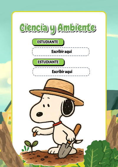 Portada de Ciencia y Ambiente Editable para Imprimir Gratis
