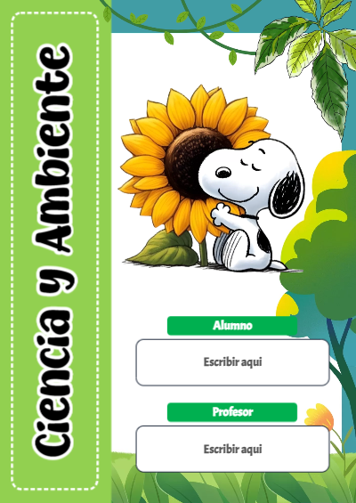 Portada de ciencia y ambiente Editable para Imprimir Gratis