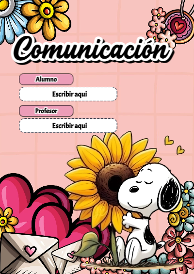 Portada de Comunicación Editable para Imprimir Gratis