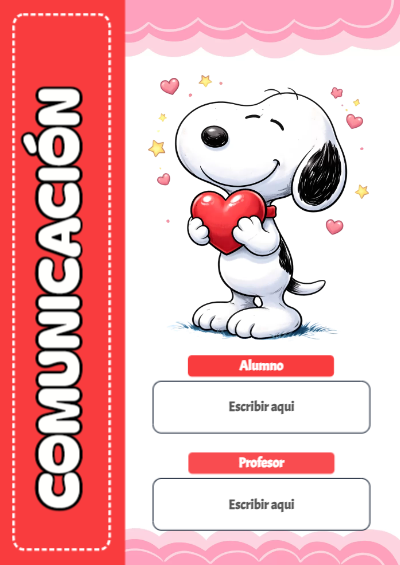 Portada de comunicación Editable para Imprimir Gratis