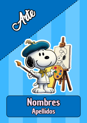 Portada de Snoopy de Arte para cuaderno con estilo creativo - creación especial de Mini Canva