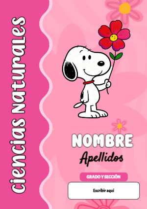 Portada de Snoopy de Ciencias Naturales para cuaderno ideal para niños - para todas las edades y grados