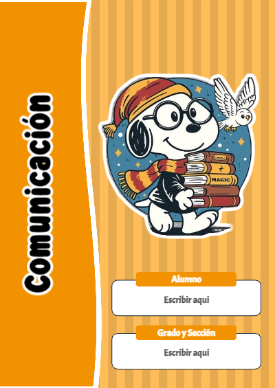Portada de Snoopy de Comunicación Editable para Imprimir Gratis