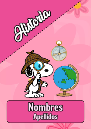 Portada de Snoopy de Historia para cuaderno lista para imprimir en A4 - tendencia educativa 2026