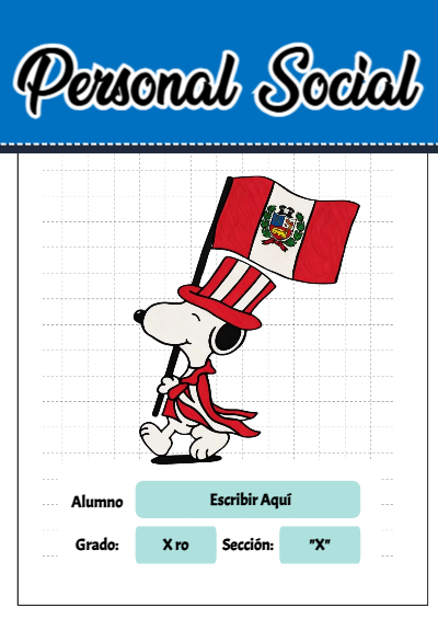 Portada de Snoopy de personal social Editable para Imprimir Gratis
