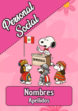 Portada de Snoopy de Personal Social para cuaderno decorativa y bonita - diseño exclusivo y original