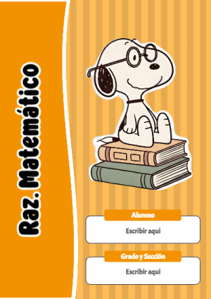 Portada de Snoopy de Raz. Matemático para cuaderno para primaria - disponible para descarga gratuita