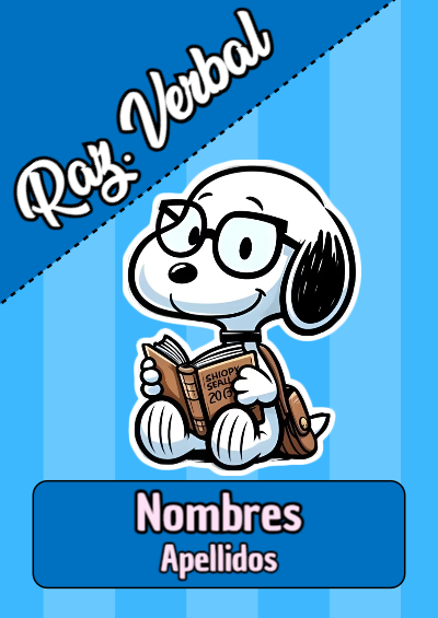 Portada de Snoopy de Raz. Verbal Editable para Imprimir Gratis