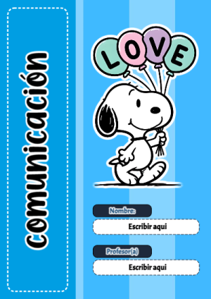 Portada de Snoopy de Snoopy de Comunicación para cuaderno en formato A4 - ideal para cuadernos de espiral