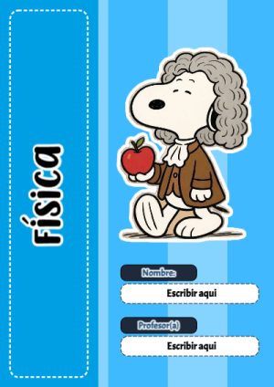 Portada de Snoopy de Snoopy de fisica para cuaderno para clases - perfecto para organizar tus apuntes