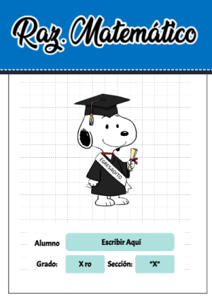 Diseño Snoopy de Snoopy de Matematica Personalizable para Asignaturas - para personalizar tus materias