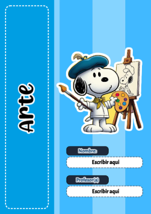 Portada de Snoopy de Snoopy de Snoopy de Arte para cuaderno escolar creativa - ideal para cuadernos de espiral