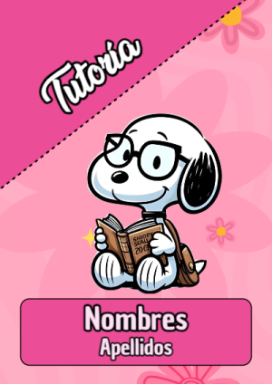 Portada de Snoopy de Tutoría para cuaderno lista para imprimir en A4 - tendencia educativa 2026