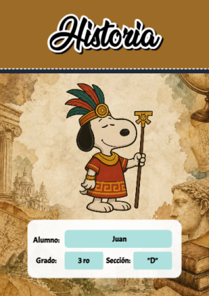 Portada de Snoopy - Historia para cuaderno con diseño bonito - estilo único para estudiantes