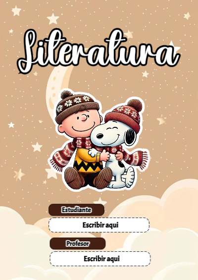 Portada de Literatura Editable para Imprimir Gratis