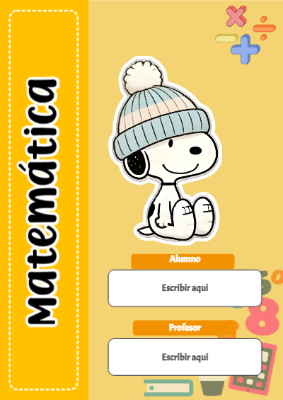 Portada de MATEMATICA Editable para Imprimir Gratis