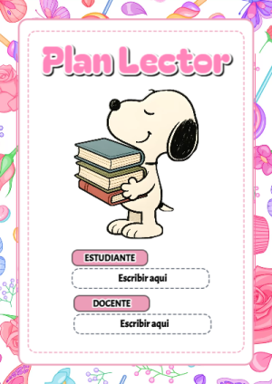 Portada de Snoopy - Plan Lector para cuaderno con estilo creativo - ideal para el nuevo año escolar