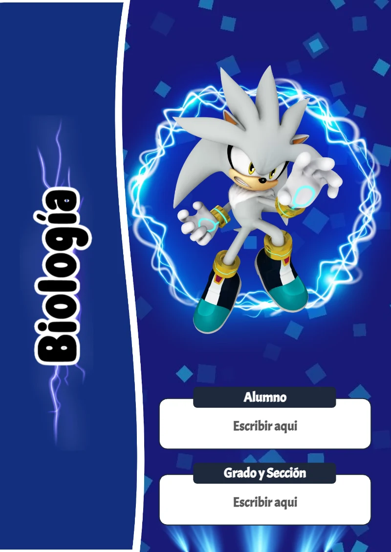 Portada de Sonic de Biología Editable para Imprimir Gratis