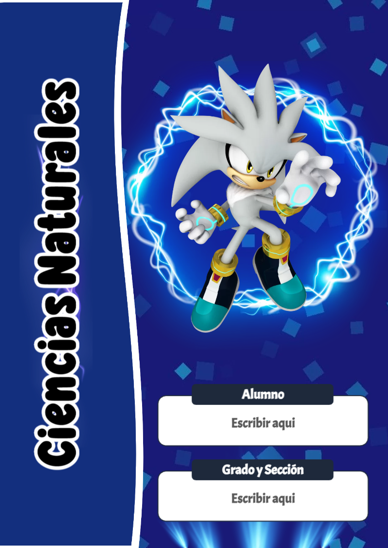 Portada de Sonic de Ciencias Naturales Editable para Imprimir Gratis
