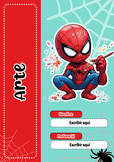 Portada de Spiderman de Arte Editable para Imprimir Gratis