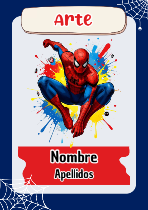 Portada de Spiderman de Arte para cuaderno lista para imprimir en A4 - formato digital listo para usar
