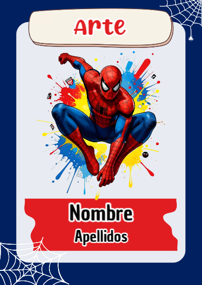 Portada de Spiderman de Arte Editable para Imprimir Gratis
