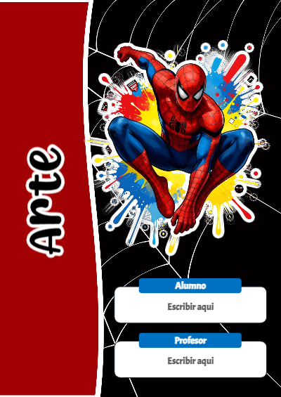 Portada de Spiderman de Arte Editable para Imprimir Gratis