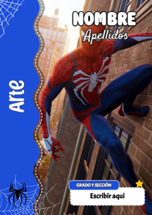 Portada de Spiderman de Arte para cuaderno para primaria - para todas las edades y grados