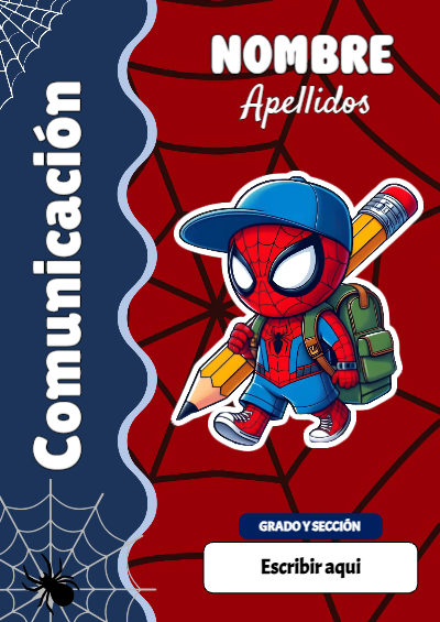 Portada de Spiderman de Comunicación Editable para Imprimir Gratis