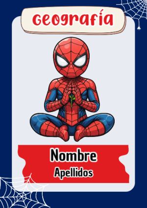 Portada de Spiderman de Geografía para cuaderno ideal para niños - para el regreso a clases