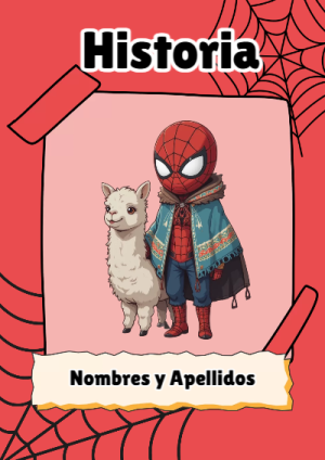 Portada de Spiderman de Historia para cuaderno con estilo creativo - perfecto para organizar tus apuntes