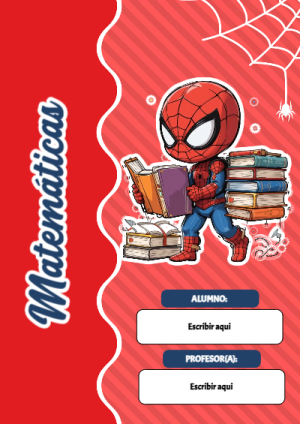 Portada de Spiderman de Matemáticas para cuaderno fácil de imprimir - para todas las edades y grados
