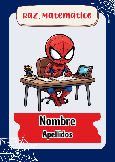 Portada de Spiderman de Raz. Matemático Editable para Imprimir Gratis