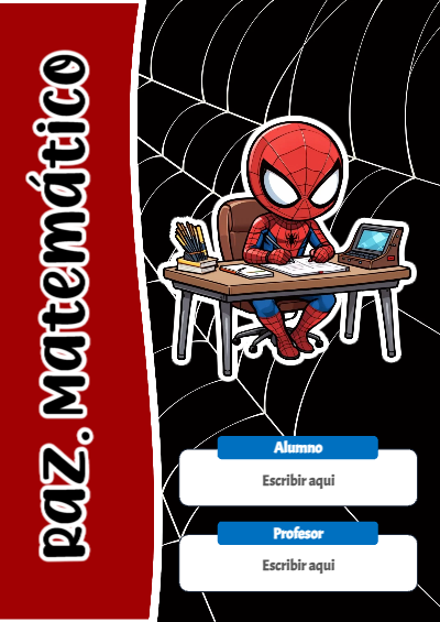 Portada de Spiderman de Raz. Matemático Editable para Imprimir Gratis