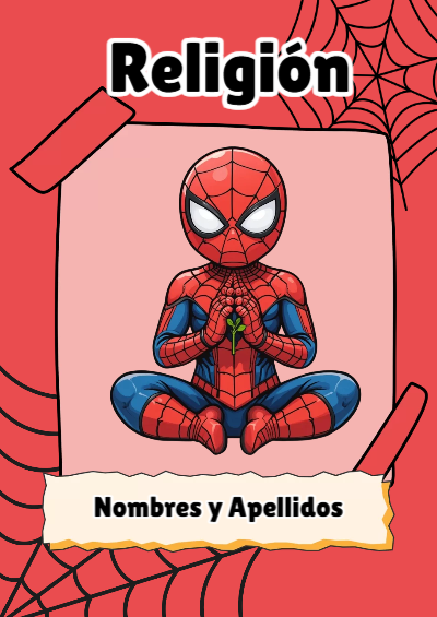 Portada de Spiderman de Religión Editable para Imprimir Gratis