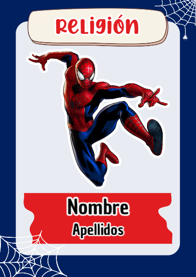 Portada de Spiderman de Religión Editable para Imprimir Gratis