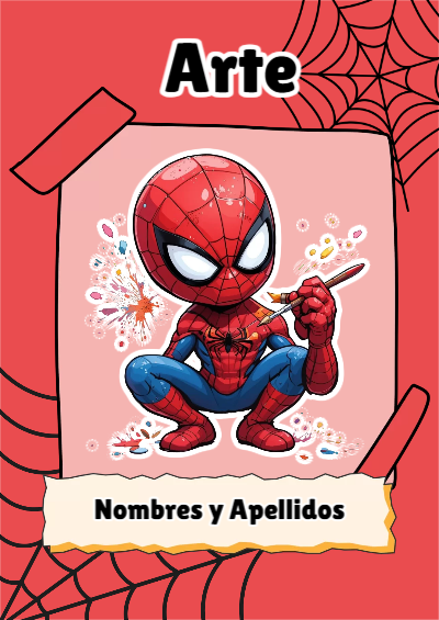 Portada de Spiderman de Spiderman de Arte Editable para Imprimir Gratis