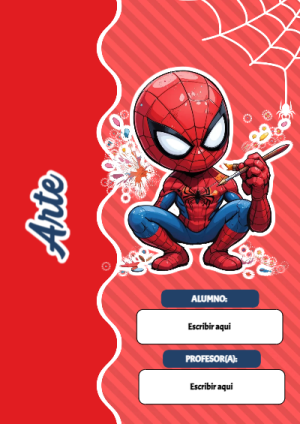 Portada de Spiderman de Spiderman de Arte para cuaderno con estilo creativo - perfecto para organizar tus apuntes