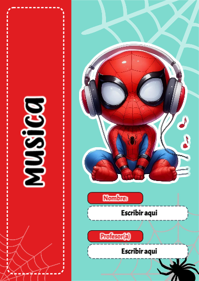 Portada de Spiderman de Spiderman de Musica Editable para Imprimir Gratis
