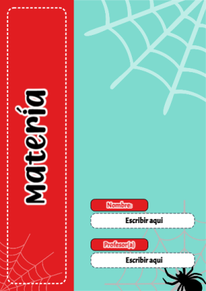 Portada de Spiderman para cuaderno decorativa y bonita - diseño exclusivo y original