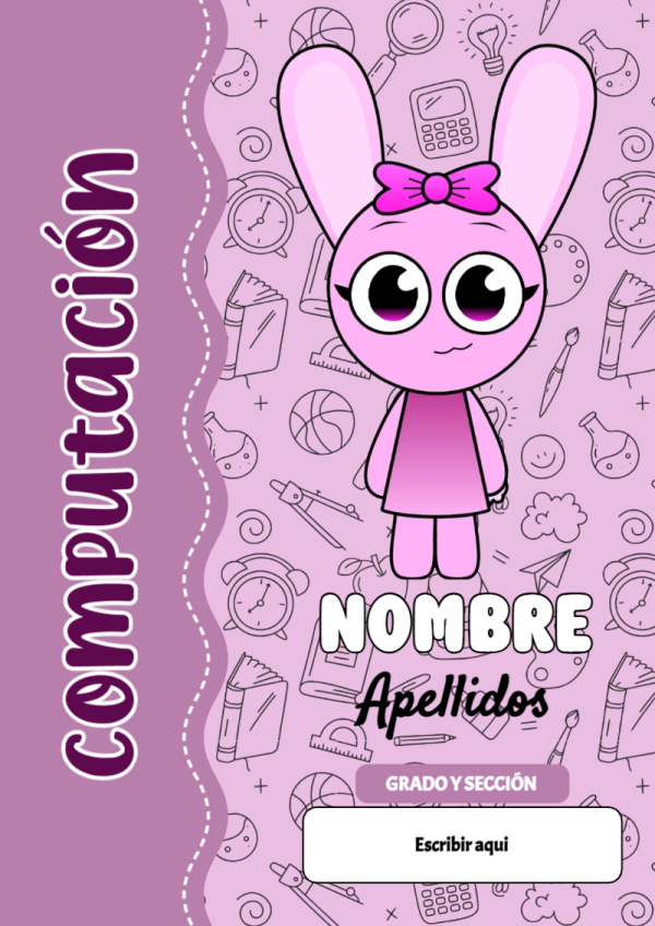 Portada de Sprunki de Computación para cuaderno colorida y creativa - diseño exclusivo y original