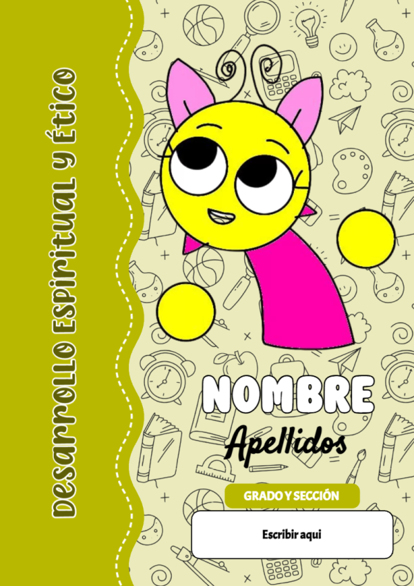 Portada de Sprunki de Desarrollo Espiritual y Ético para cuaderno decorativa y bonita - disponible para descarga gratuita
