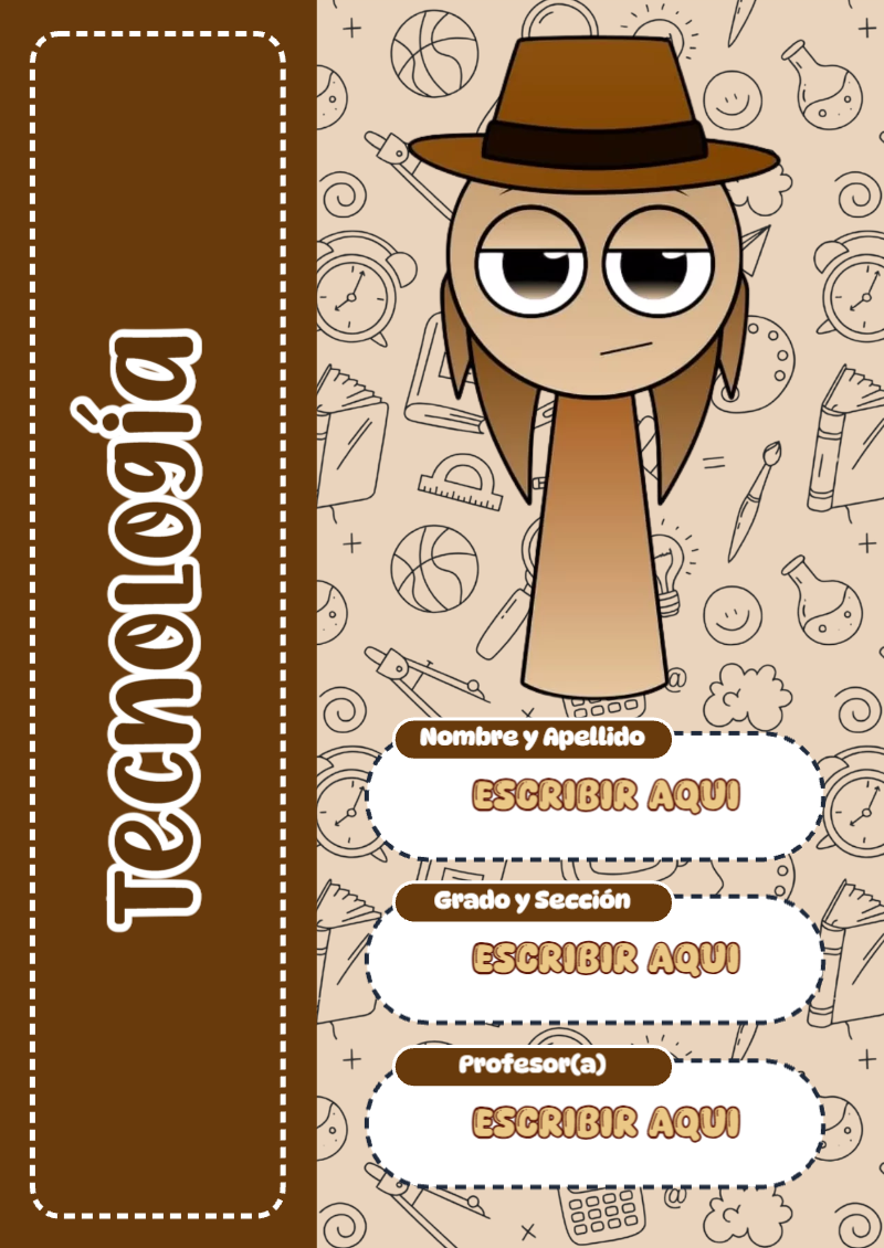 Portada de Sprunki de Tecnología Editable para Imprimir Gratis