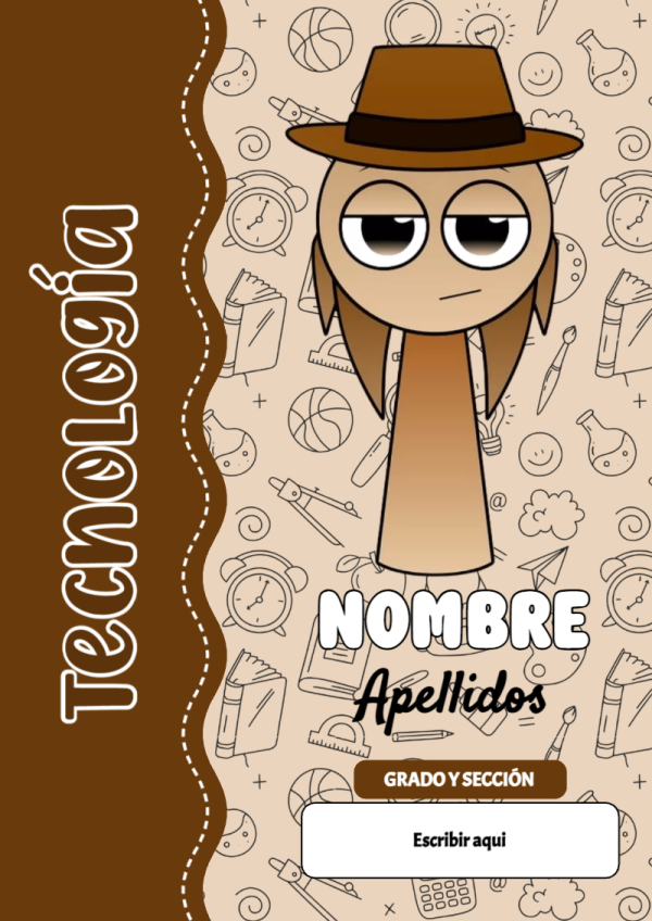 Portada de Sprunki de Tecnología para cuaderno personalizada para imprimir - versión premium para imprimir
