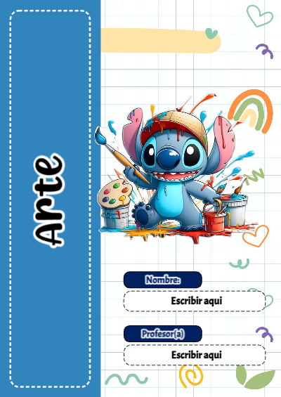 Portada de Stitch de Arte Editable para Imprimir Gratis