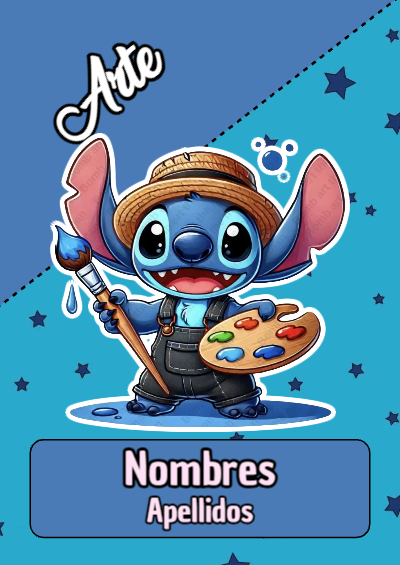 Portada de Stitch de Arte Editable para Imprimir Gratis