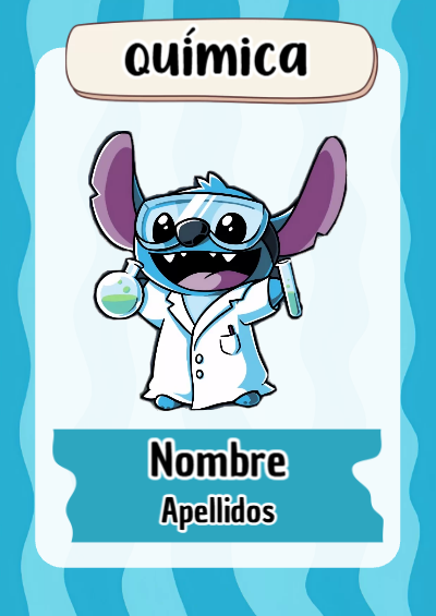 Portada de Stitch de Química Editable para Imprimir Gratis